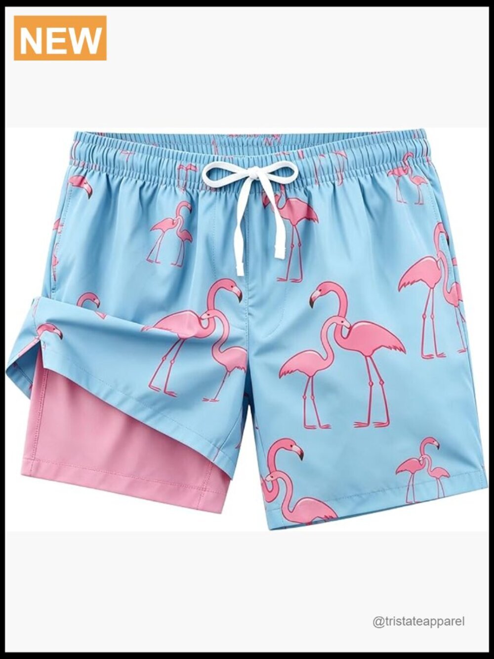 Men's Swim Trunks Quick Dry Board Shorts 2 in 1 with Pockets Drawstring